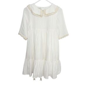 nueces white Peter Pan dress size XXS made in Spain